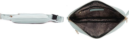 LOVESOME Vegan Leather Everywhere Fashion Waist Bag Fanny Pack Crossbody Bag Belt Bag Sling Bag with Adjustable Strap for Women (Mint), FC19515
