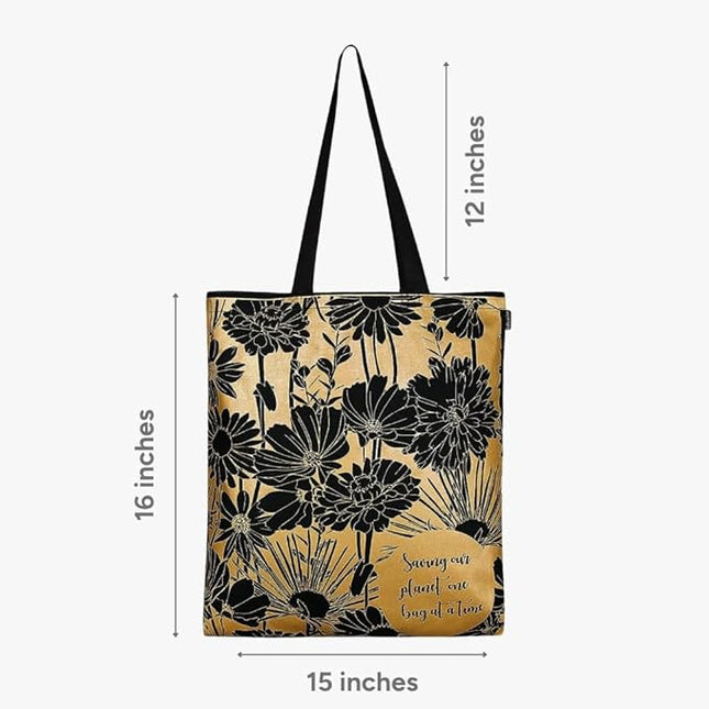 Eco Right Tote Bag for Women, Reusable Grocery Bag, Canvas Tote Bag for Shopping, Cotton Bag for Daily Use, Gifts for Women