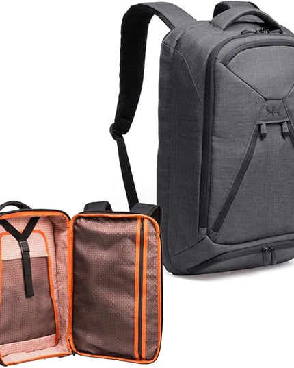 Knack Series 1 Laptop Backpack Fits up to 15 Inch - Knack Bags Carry-On Backpack, TSA Approved, Expandable Travel Backpacks (Savile Gray, Medium)
