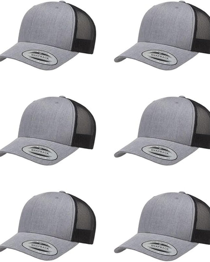 Yupoong Classic Premium Mesh 6 Panel Retro Trucker Cap | Mid Profile Snapback | OSFA | Bulk Pack Available