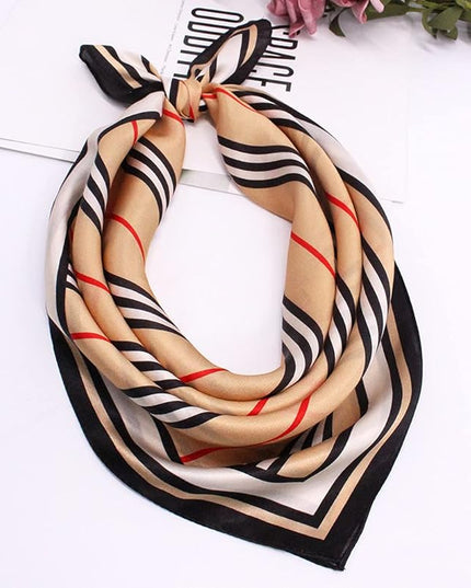 ANDANTINO 100% Mulberry Silk Scarf -21” Lightweight Square Neckerchief – Breathable Digital Printed Scarves with Gift Packed