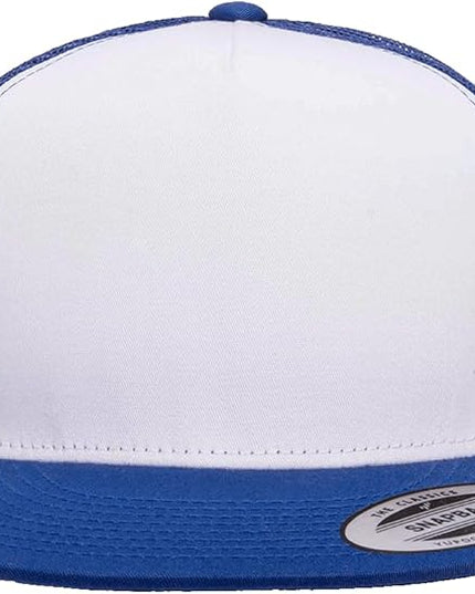 Yupoong 5-Panel YP Classic Trucker Cap | High Profile Flat Visor Snapback | OSFM | Bulk Packs Available