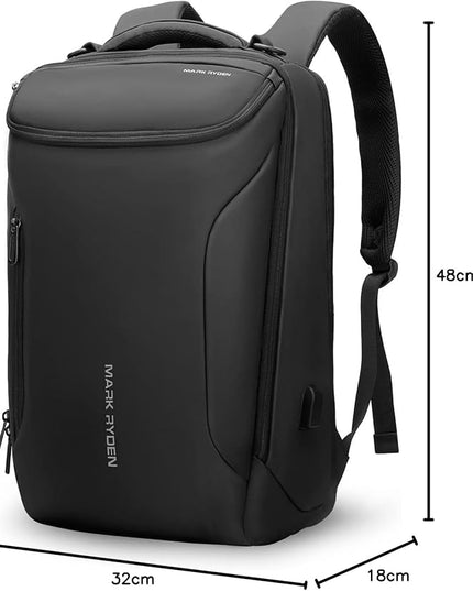 MARK RYDEN Business Backpack for Men, Waterproof High Tech Backpack with Sport Car Shape Design and USB Charging Port, Travel Laptop Backpack Fits 17.3 Inch Notebook