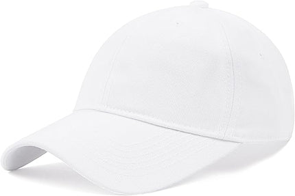 Zylioo XL XXL Oversize Baseball Cap, 100% Cotton Adjustable Dad Hat for Big Heads 23.5"-25.5", Soft Crown Large Size Cap