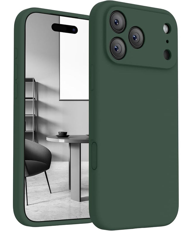 FireNova Magnetic for iPhone 17 Pro Case, Compatible with MagSafe, [Integrated Silicone Camera Control Button] [Camera Protection] Anti-Scratch Microfiber Lining Phone Case, 6.3", Alpine Green