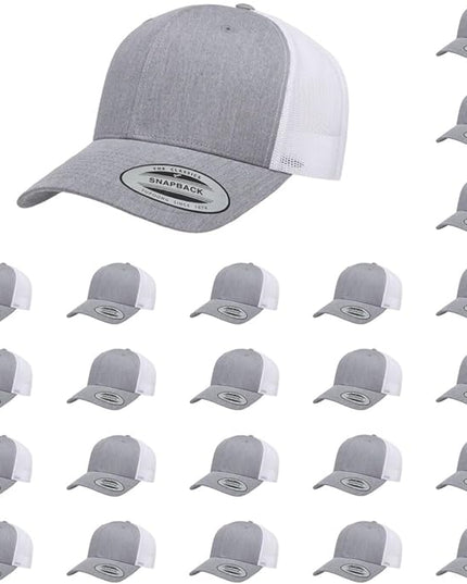 Yupoong Classic Premium Mesh 6 Panel Retro Trucker Cap | Mid Profile Snapback | OSFA | Bulk Pack Available