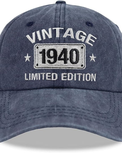 Vintage 1944 1943 1942 1941 1940 1939 1938 1937 1936 1935 Limited Edition Adjustable Embroidered Baseball Cap