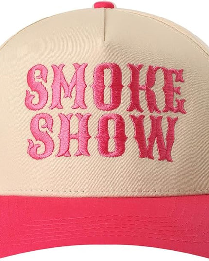 MIRMARU Two-Tone Vintage Canvas Trucker Hats for Men & Women, Adjustable Size Baseball Caps with Trendy Embroidered Design