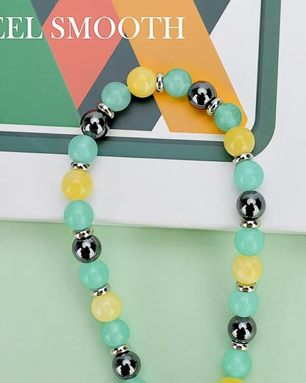 Marble Beaded Phone Wrist Strap, Cellphone Lanyard with Tether Tab, Hands-Free Wristlet Bracelet