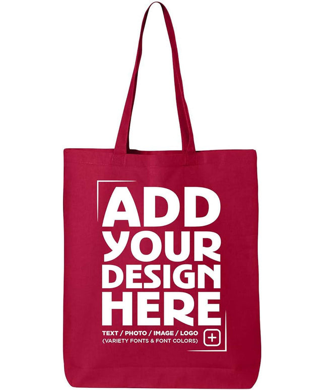 shop4ever Personalized Custom Design Your Own Eco Cotton Tote Reusable Shopping Bag Customizable Gift