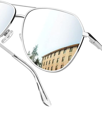 Joopin Polarized Metal Aviation Sunglasses Men, Classic Military Sun Glasses Women, Rectangle Shades UV400 Protection Costume