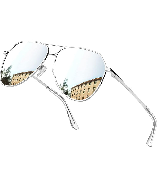 Joopin Polarized Metal Aviation Sunglasses Men, Classic Military Sun Glasses Women, Rectangle Shades UV400 Protection Costume