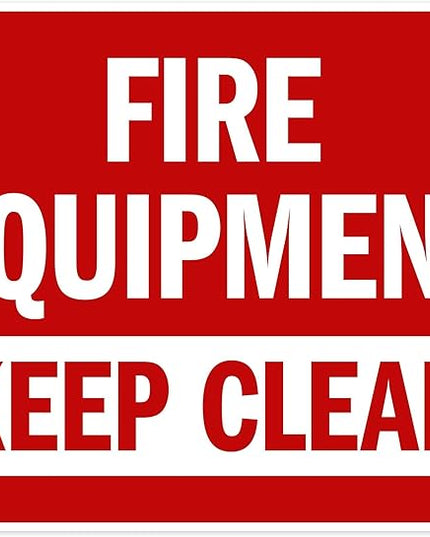 Fire Equipment Keep Clear Sign, 24x30 Inches, 55 mil thick HDPS (high density polystyrene), Made in USA by My Sign Center
