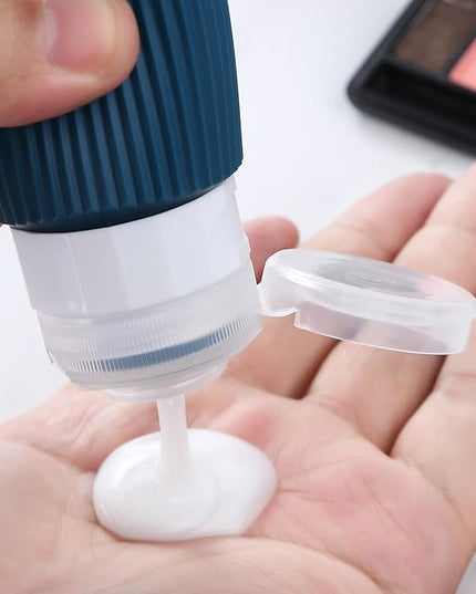 Travel Bottles for Toiletries, Tsa Approved 3oz Portable Travel Bottles, BPA Free Leak Proof Squeezable Silicone Travel Size Containers, Travel Accessories with Clear Toiletry Bag (4 Pack)