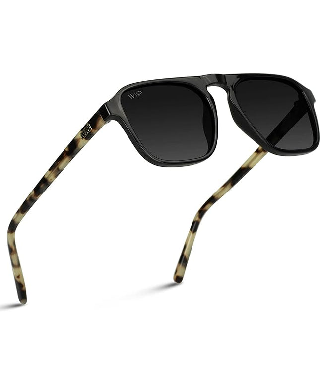 WearMe Pro Polarized Modern Aviator One-Bridge Square Mens Sunglasses