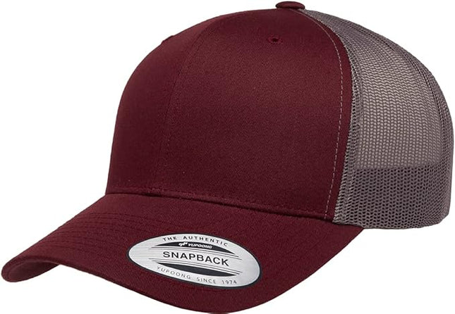 Yupoong Classic Premium Mesh 6 Panel Retro Trucker Cap | Mid Profile Snapback | OSFA | Bulk Pack Available