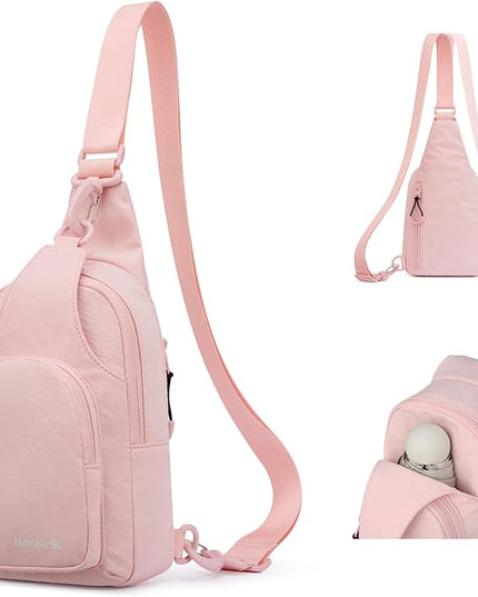 Hanke Crossbody Sling Bag for Women Men, Small & Large Casual Cross Body Sling Bags, Chest Bag for Outdoor Hiking Travel