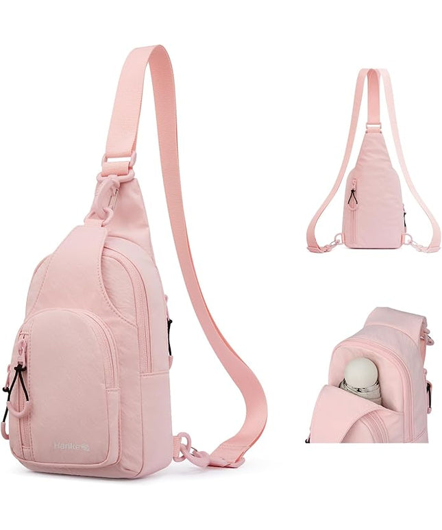 Hanke Crossbody Sling Bag for Women Men, Small & Large Casual Cross Body Sling Bags, Chest Bag for Outdoor Hiking Travel