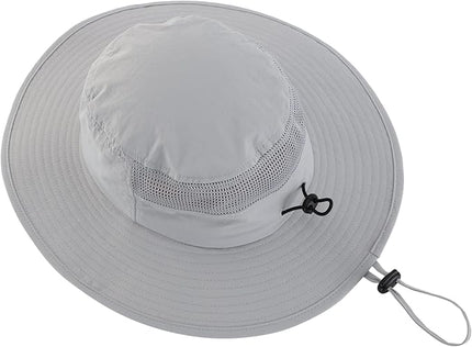 Home Prefer UPF50+ Mens Sun Hat Wide Brim Fishing Hat Womens UV Protection Cap Breathable Mesh Safari Gardening Bucket Hat