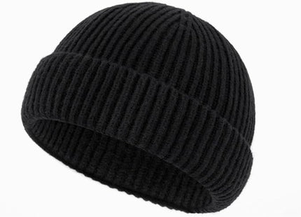 Stylish Wool Knit Short Cuff Fisherman Beanie for Men and Women Unisex Warm Winter Hat