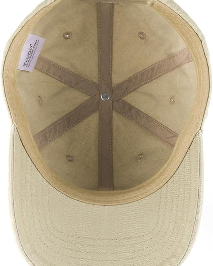 XXL Oversize Washed Denim Baseball Cap,Low Profile Jean Sports Cap for Big Heads 23.5"-25.5",Large Pigment Dyed Dad Hat