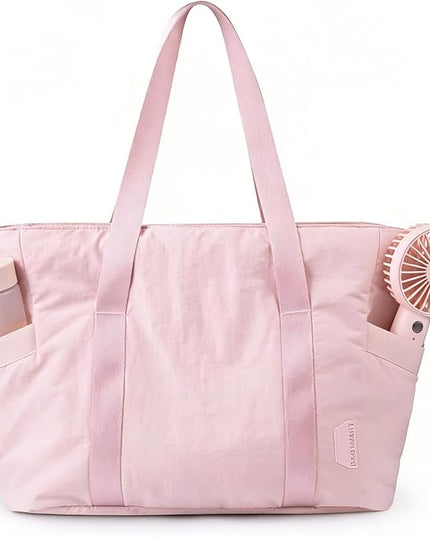 BAGSMART Tote Bag for Women, Tote Bag with Zipper Work Tote with Compartments Nurse Shoulder Hanbag for Travel, Gym
