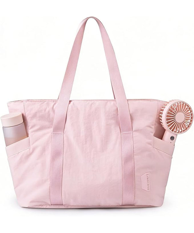 BAGSMART Tote Bag for Women, Tote Bag with Zipper Work Tote with Compartments Nurse Shoulder Hanbag for Travel, Gym