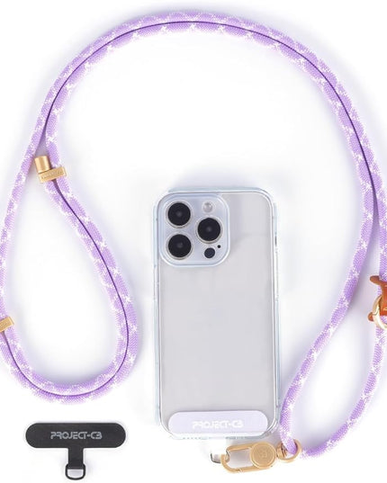 project-cb Cell Phone Lanyard 1,Phone Tether Tab 2,Phone Crossbody Strap,Lanyards for Around the Neck,Adjustable Phone Strap(Purple-G)