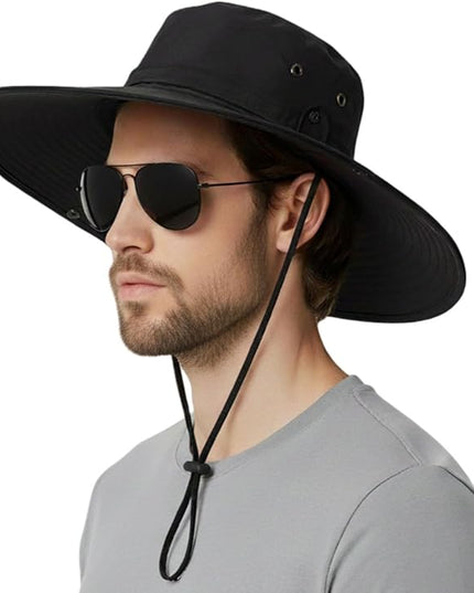 Wide Brim Bucket Hat Men Fishing Hiking Gardening Hat for Men and Women Fisherman Hat UPF 50+