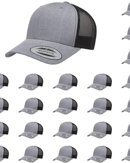 Yupoong Classic Premium Mesh 6 Panel Retro Trucker Cap | Mid Profile Snapback | OSFA | Bulk Pack Available