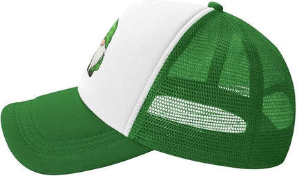 St Patricks Day Lucky Shamrock Hat, Green Clover Baseball Cap for Men Women,Fashion Adjustable Mesh Trucker Hat