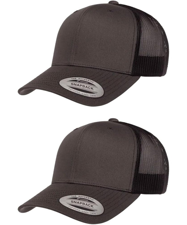 Yupoong Classic Premium Mesh 6 Panel Retro Trucker Cap | Mid Profile Snapback | OSFA | Bulk Pack Available