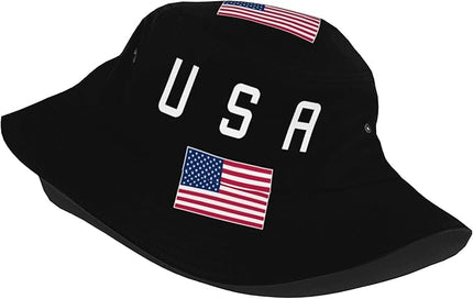 Funny Flag Bucket Hat for Men Women, Fisherman Hats Packable Fashion Sun Cap for Travel Outdoor Beach Boys Girls