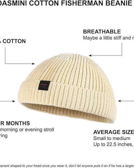 Fisherman Beanie Hats for Men Women,Knit Trawler Skull Cap,Watch Cap,Spring Fall Winter Warm Short Hats