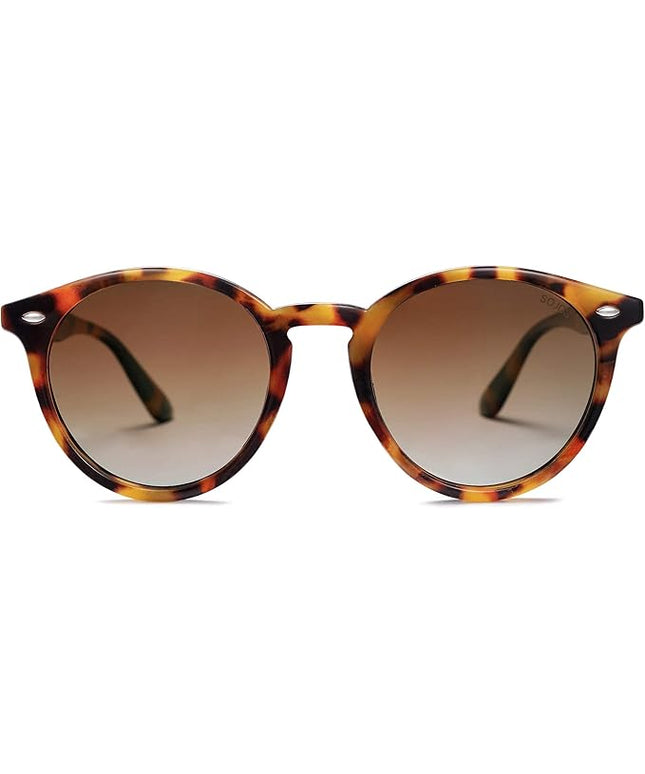 SOJOS Retro Round Polarized Sunglasses for Women Men Classic Vintage Sunnies SJ2069