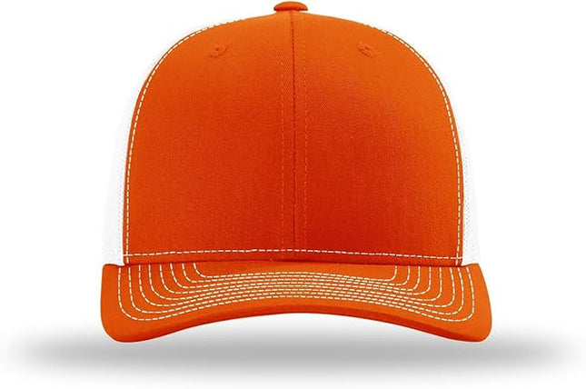 Richardson 112 Trucker Hat - Premium Adjustable Snapback Hat - Structured Six Panel Richardson Blank Caps