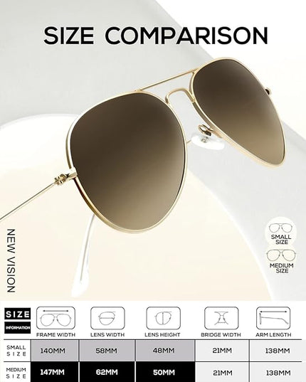 KALIYADI Classic Aviator Sunglasses for Men Women Driving Sun glasses Polarized Lens UV Blocking