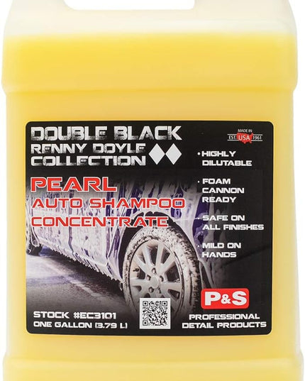 P&S Professional Detail Products Pearl Auto Shampoo – High-Foaming, pH-Balanced Car Wash Soap, Biodegradable, Safe for All Finishes, Lemon Scent, Foam Cannon & Bucket Wash - 1 Gallon