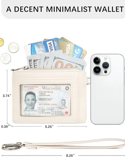 BOSTANTEN Small Wallet For Women RFID Leather Credit Card Holder Slim Wristlet Keychain Wallet With Zipper Pocket