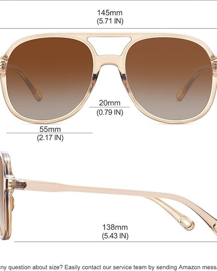 MEETSUN Retro Oversized Aviator Sunglasses for Women Men Trendy 70s 80s Vintage Square Aviators 3 Pack UV400
