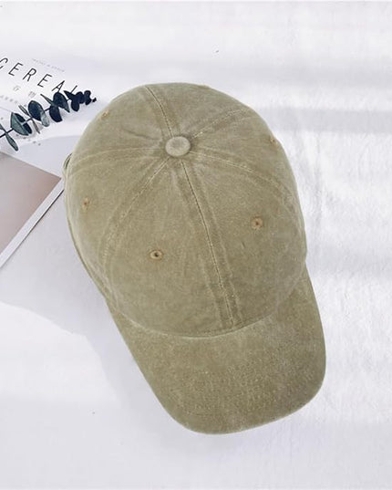 HH HOFNEN Men Women Washed Distressed Twill Cotton Baseball Cap Vintage Adjustable Dad Hat