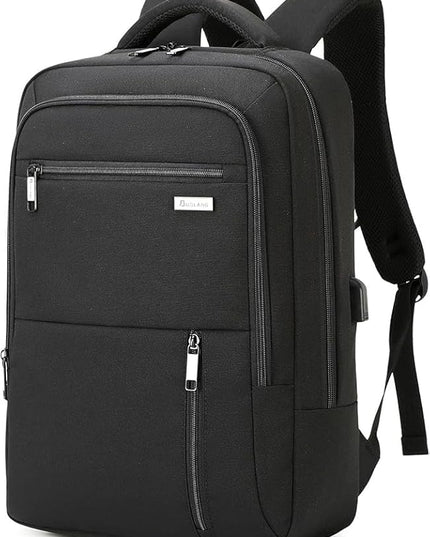 DUSLANG 15.6 Inch Laptop Backpack for Travel Water Resistant College Backpack for Men Women Laptop Bag with USB Charging Port Business Backpack,Black