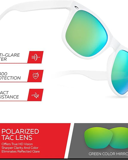 Retro Rewind Polarized Sunglasses for Men and Women - UV Protection Classic Sun Glasses