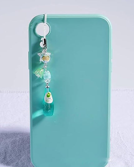 LIANXUE Crystal Bead Water Bottle Charm Pendant Keychain Star Flower Beaded Phone Lanyard Lightweight Backpack Pendant Keyring