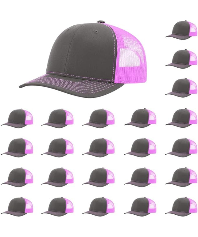 Richardson 112 Classic Six-Panel Adjustable Snapback Trucker Cap | Bulk Packs Available