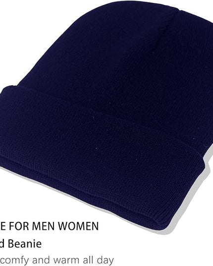 ZOORON 1&2 Pack Beanie for Men Women Slouchy Beanie Hats Winter Knit Caps Soft Ski Hat Unisex