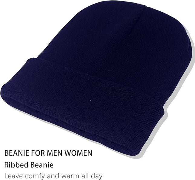 ZOORON 1&2 Pack Beanie for Men Women Slouchy Beanie Hats Winter Knit Caps Soft Ski Hat Unisex