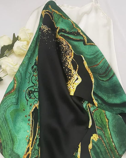 Julunar Silk Like Head Scarf for Women - Satin Large Hair Scarves - 35" Square Silk Hair Wrap for Sleeping with Gift Packed