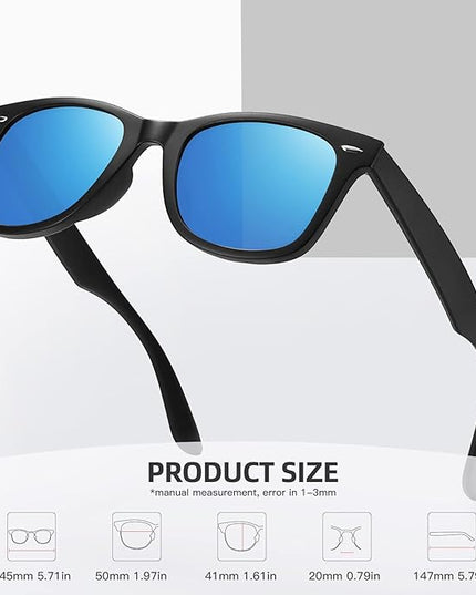 MEETSUN Polarized Sunglasses for Women Men Classic Retro Square Frame Driving Sun Glasses UV Protection