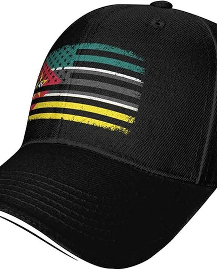 Unisex Baseball Cap Trucker Dad Hat for Men Women Adjustable Outdoors Sun hat Black
